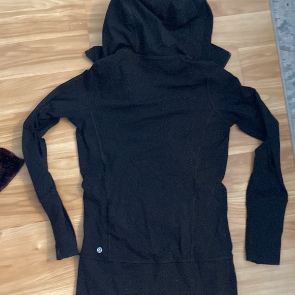 Lululemon LTD Edition In Stride Black Define Ruffle Full Zip Jacket Scuba Neck - Picture 5 of 5